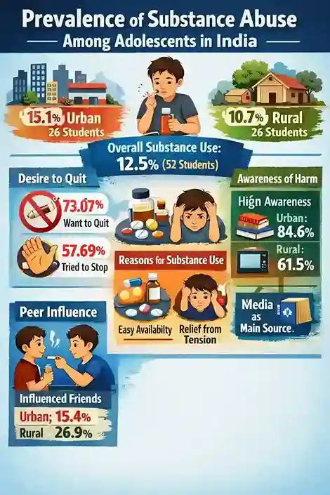 The prevalence of substances abuse among the adolescent in India