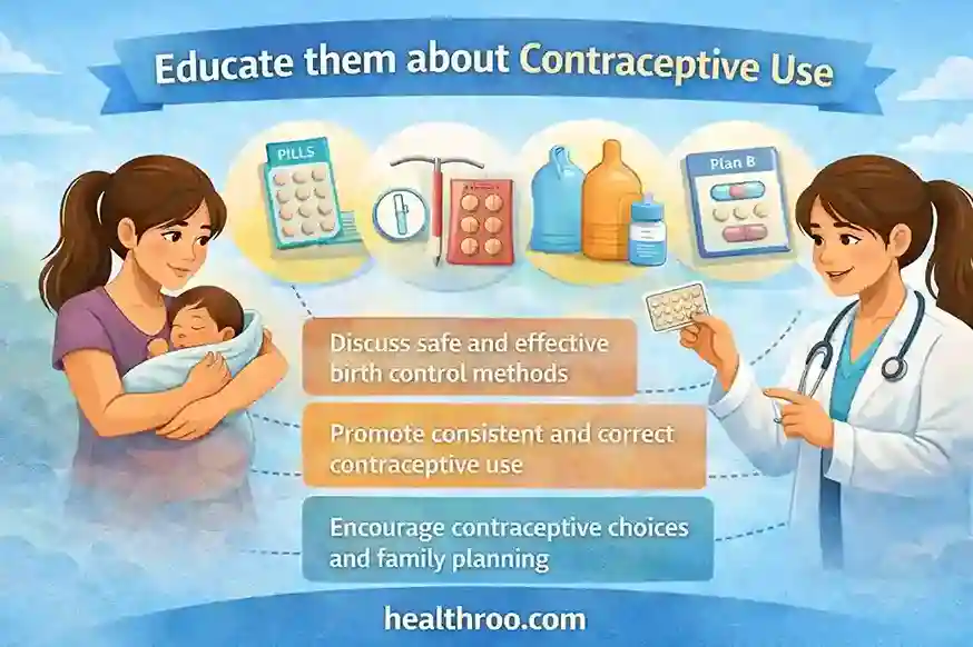 Educate the teenage mothers about contraceptive use