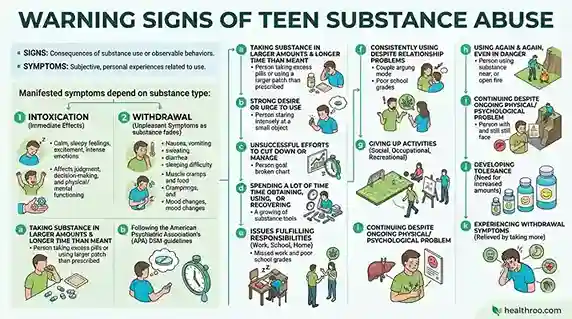 Warning Signs of Disorder (SUD) among teen