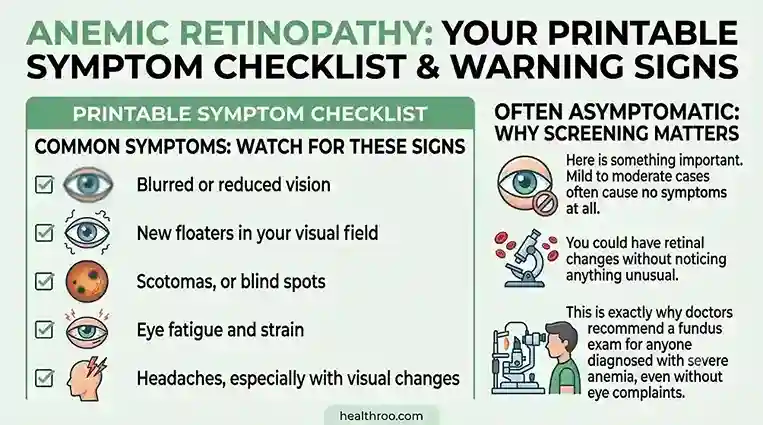 Printable symptom checklist for this eye condition warning signs